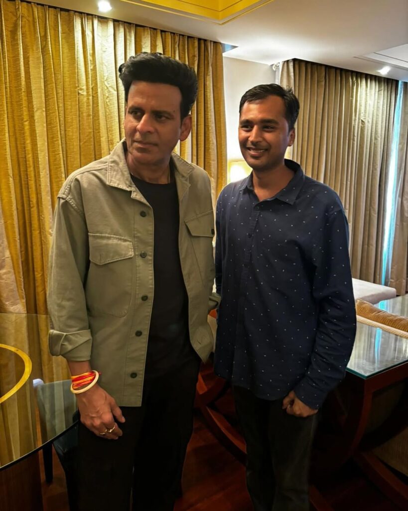 It’s always a pleasure meeting and working for @bajpayee.manoj sir for the movie #bhayajee in #indore managed by @whitewagonentertainment @tanushreevent #whitewagonentertainment #tanushreevent